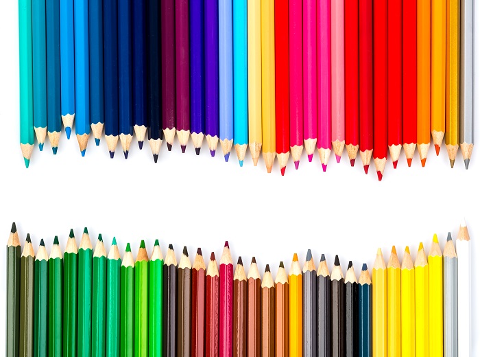 Lápis de cor material escolar